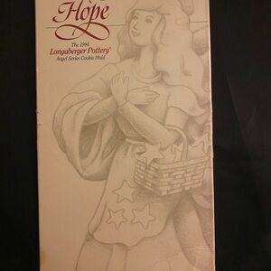 Longaberger Pottery "HOPE" Cookie Mold 1994 ~ Angel Series Cookie/Chocolate Mold